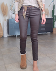 Pantalon huilé marron avec sa ceinture - 𝐌𝐚𝐫𝐢𝐧𝐚𝟒𝟒𝐟𝐚𝐦𝐢𝐥𝐲