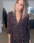 Robe longue marron à imprimé léopard - 𝐌𝐚𝐫𝐢𝐧𝐚𝟒𝟒𝐟𝐚𝐦𝐢𝐥𝐲