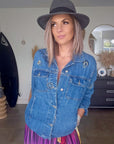 Veste brodée en jean bleu - 𝐌𝐚𝐫𝐢𝐧𝐚𝟒𝟒𝐟𝐚𝐦𝐢𝐥𝐲