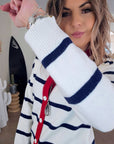 Cardigan amour marinière - 𝐌𝐚𝐫𝐢𝐧𝐚𝟒𝟒𝐟𝐚𝐦𝐢𝐥𝐲