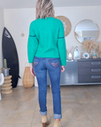 Pull vert à maille douce et chaude - 𝐌𝐚𝐫𝐢𝐧𝐚𝟒𝟒𝐟𝐚𝐦𝐢𝐥𝐲