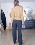 Pantalon droit gris anthracite ร fines rayures tabac - ๐๐๐ซ๐ข๐ง๐๐๐๐๐๐ฆ๐ข๐ฅ๐ฒ
