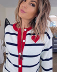 Cardigan amour marinière - 𝐌𝐚𝐫𝐢𝐧𝐚𝟒𝟒𝐟𝐚𝐦𝐢𝐥𝐲