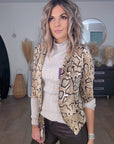 Veste cintrée à imprimé python maille sweat - 𝐌𝐚𝐫𝐢𝐧𝐚𝟒𝟒𝐟𝐚𝐦𝐢𝐥𝐲
