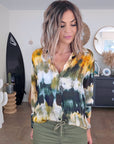 Chemise tie and dye kaki et jaune - 𝐌𝐚𝐫𝐢𝐧𝐚𝟒𝟒𝐟𝐚𝐦𝐢𝐥𝐲