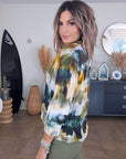 Chemise tie and dye kaki et jaune - 𝐌𝐚𝐫𝐢𝐧𝐚𝟒𝟒𝐟𝐚𝐦𝐢𝐥𝐲