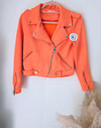 Perfecto orange fluo en suédine - 𝐌𝐚𝐫𝐢𝐧𝐚𝟒𝟒𝐟𝐚𝐦𝐢𝐥𝐲
