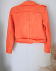 Perfecto orange fluo en suédine - 𝐌𝐚𝐫𝐢𝐧𝐚𝟒𝟒𝐟𝐚𝐦𝐢𝐥𝐲