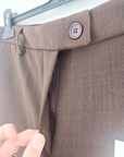 Pantalon marron à jambes larges