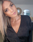 Robe noire skull en relief