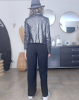 Perfecto cuir noir argenté - 𝐌𝐚𝐫𝐢𝐧𝐚𝟒𝟒𝐟𝐚𝐦𝐢𝐥𝐲
