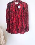 Chemise python rouge
