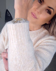 Pull beige à maille chaude