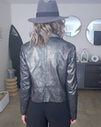 Perfecto cuir noir argenté - 𝐌𝐚𝐫𝐢𝐧𝐚𝟒𝟒𝐟𝐚𝐦𝐢𝐥𝐲