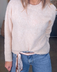 Pull beige à maille chaude