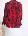 Chemise python rouge