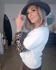 Pull chaud amour léopard