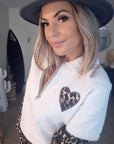 Pull chaud amour léopard