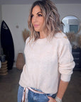 Pull beige à maille chaude