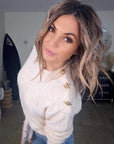 Pull beige à maille chaude