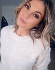 Pull beige à maille chaude