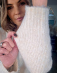 Pull beige à maille chaude