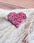 Pin's coeur skull rouge