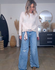 Pull beige à maille chaude