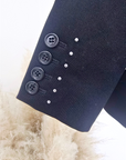 Veste rock-chic laine et cuir