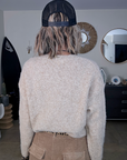 Pull beige à maille chaude