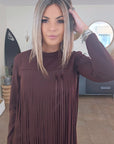 Robe à franges marron