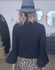 Pull noir à maille chaude - 𝐌𝐚𝐫𝐢𝐧𝐚𝟒𝟒𝐟𝐚𝐦𝐢𝐥𝐲
