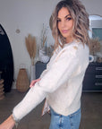 Pull beige à maille chaude
