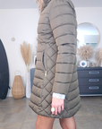 Doudoune matelassée kaki