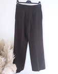 Pantalon marron à jambes larges