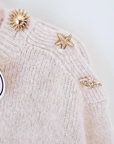 Pull beige à maille chaude