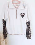 Pull chaud amour léopard