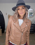 Perfecto beige 100% cuir - 𝐌𝐚𝐫𝐢𝐧𝐚𝟒𝟒𝐟𝐚𝐦𝐢𝐥𝐲