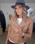 Perfecto beige 100% cuir - 𝐌𝐚𝐫𝐢𝐧𝐚𝟒𝟒𝐟𝐚𝐦𝐢𝐥𝐲