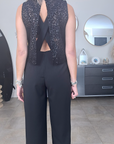 Combinaison noire dos ouvert Made in France - 𝐌𝐚𝐫𝐢𝐧𝐚𝟒𝟒𝐟𝐚𝐦𝐢𝐥𝐲