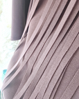 Robe à franges marron