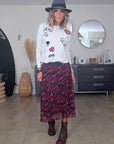 Pull blanc écussons - 𝐌𝐚𝐫𝐢𝐧𝐚𝟒𝟒𝐟𝐚𝐦𝐢𝐥𝐲