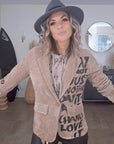 Veste velours ras tags