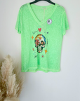T-shirt skull fluo