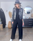 Perfecto cuir noir argenté - 𝐌𝐚𝐫𝐢𝐧𝐚𝟒𝟒𝐟𝐚𝐦𝐢𝐥𝐲