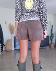 Jupe-short velours