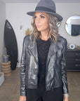 Perfecto cuir noir argenté - 𝐌𝐚𝐫𝐢𝐧𝐚𝟒𝟒𝐟𝐚𝐦𝐢𝐥𝐲
