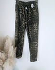 Pantalon jeeging léopard kaki