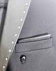 Veste rock-chic laine et cuir