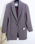 Manteau chaud pied-de-poule
